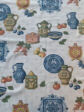 stunning 1950s Barkcloth oridginal kitchin fabric ,60 Cm by 106 cm picture