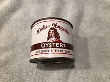 RARE Duke of Gloucester oyster Can Tin Owens & Blake  Hayes Va. 12 Oz Clear Lid picture