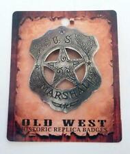 U.S. Marshall Old West Historic Replica Badge Shield Star Pewter Made In The USA picture
