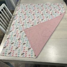 Vintage Mickey Mouse Disney Handmade Baby Blanket 42”x34” Reversible ￼ picture