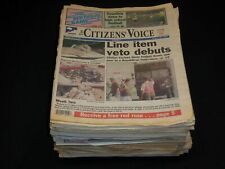 1988-1999 CITIZENS'VOICE NEWSPAPERS LOT OF 53 - WILKES BARRE, PA - NP 2703A picture