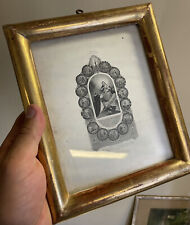 Holy Rosary Meditation Reliquary Golden Wood Frame Devotion Christ the Virgin picture
