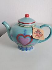 Enesco Jim Shore Heartwood Creek Blue Heart Ceramic Candle Teapot- NO CANDLE picture