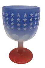 Vintage Bartlett Collins USA Thumbprint American Flag Patriotic 14 ounce Goblet picture