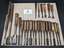Japanese Chisel Nomi Carpenter Tool Set of 24 Hand Tool wood working #1218 picture