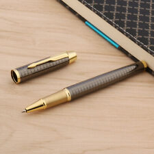 3pc classic Gift Rollerball Pen Gun gray lattice Office Golden Ink Pens new picture