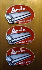 3-Vintage ORIGINAL 1974 Arvin Racing Decals-  PERFECT CONDITION. 30 LOTS TO SELL picture