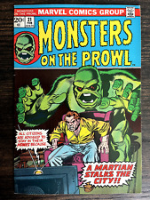 MONSTERS ON THE PROWL #21 (1973) 8.0 Martian Marvel Vintage Horror picture