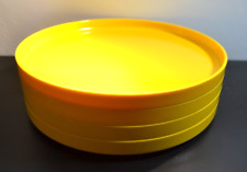 Heller Massimo Vignelli MCM 4 Yellow Dinner Plates Vintage EUC 4 sets available picture