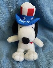 2011  METLIFE UNCLE SAM SNOOPY PLUSH  7 INCHES TALL - NEW IN PLASTIC WRAPPER picture
