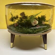 Vintage Pink Inflatable Terrarium Foot Stool Ottoman Roses Elasko Products picture
