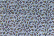 Vintage Fabric Panel Blue Floral Flower Design 19x60 inches Guilford Mills Inc picture