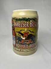 1991 Anheuser Busch Beer Stein Mug Budweiser Collector Barware Ceramarte Vintage picture