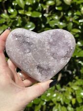 Pink Amethyst Druzy Heart - All Purple Crystal - 405g / 5 Inch picture