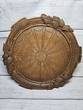 Mid-Century Modern Wood Grain Serving Tray or Charger Plate - Pine Cone Design - picture