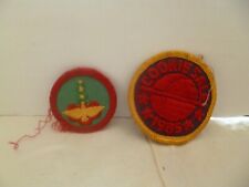 Vintage Two Girl Scout Badges 1985 Cookie Sale And Medicine Symbol? picture