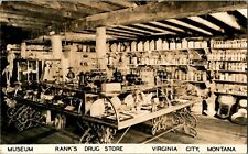 c.1940's RPPC Rank's Drug Store Historic Virginia City Montana Postcard  picture