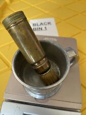 Colonel Conk Pewter Caddy Craftsman Sheffield England + Shaving Brush RARE picture