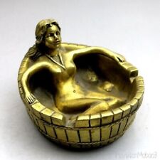 Brass Naked Girl Ashtray Sculpture Decor picture