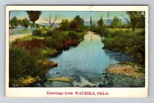 Waurika OK-Oklahoma, General Scenic Greetings, Vintage c1928 Postcard picture