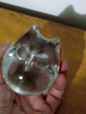 Glass Art Deco Owl. Heavyweight. Small Chip On One Ear. Pricing Adjusted... picture