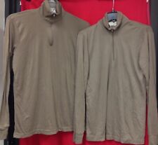 *LOT OF 2* USGI Polyester Light-Weight Thermal Shirt Brown Medium EUC | LOT OF 2 picture