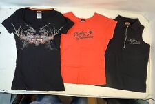 Harley-Davidson Lot of 3 Womens T-Shirts Tops Motorcycle Biker Tees L Large picture