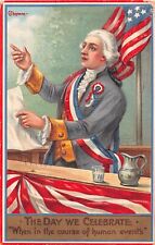 1909 Patriotic 4th of July PC by Chapman-Jefferson Speech-Declaration of Indepen picture