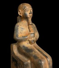 Unique Large piece of Egyptian Ptah god sitting & holding the stick picture