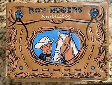 ROY ROGERS & TRIGGER 1960  Brown Saddlebag Vinyl Lunchbox - NO thermos NICE COND picture