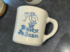 Vintage Rusty Pelican Restaurant Ware Diner Mug Advertising Made In USA picture