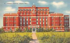 Lansing, MI Michigan   ST LAWRENCE HOSPITAL  ca1940's Tichnor Linen Postcard picture