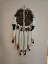 REDUCED Vintage Native American Dream Catcher Fur Wool Feathers,  Beads 34