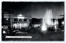 The Pavilion By Night Bournemouth England UK, Waterfalls RPPC Photo Postcard picture