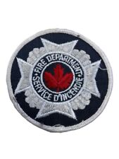 Canadian Forces DND Nationa Defence Fire Service Department White Border Patch 2 picture