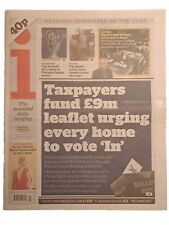 The I Newspaper - April 7, 2016 - Brexit Headline picture