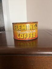 Fleming’s flavor Rich vintage coffee tin picture