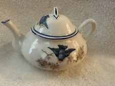 Ceramic White w/Blue Bird of  Happiness Tea Pot - Lovely & Classic picture