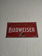 Budweiser Anheuser Busch Beer Sign Vintage Style 16
