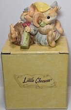 1991 Ganz Little Cheesers PICNIC BUDDIES Mice Drinking Figurine Mouse 05122 wBox picture
