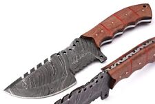 SHARDBLADE HAND FORGED Damascus Steel Survival Tracker Hunting Knife W/Sheath picture