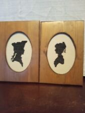 Victorian Antique Man Woman Framed Hand-Cut Silhouettes ALL ORIGINAL  picture