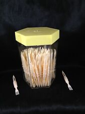 Large Lot of Vintage Plastic Hors D'oeuvres Cocktail Forks picture