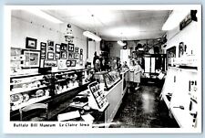 Le Claire Iowa IA Postcard RPPC Photo Buffalo Bill Museum Interior c1940s picture