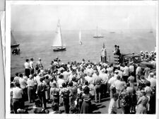 1956 Boston Cardinal Cushing Blessing Fleet Sailboats Sailors 7x9 press photo picture