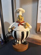 Vintage Three Hands Ceramic Fat Italian Chef With bread and bottle. picture