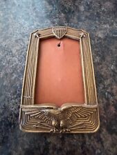 Antique WW1I U.S Military Patriotic Resin Picture Frame Eagle 1940's 4 x 7