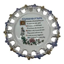 Vintage Grandmother Poem Souvenir Wall Hanging Plate Gift Decor picture