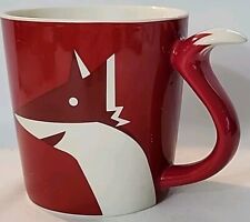 STARBUCKS Red Fox Coffee/Tea Mug w/ Tail Handle 2012 Christmas Holiday 8oz. 🦊 picture