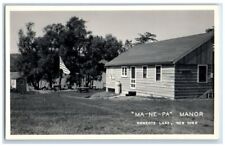 c1940's Ma-Ne-Pa Manor View Honeoye Lake New York NY RPPC Photo Postcard picture